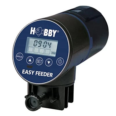 Afbeelding van Hobby 10810 Easy Feeder, programmeerbare voederautomaat voor aquaria, blauw zwart