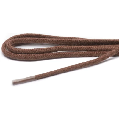 Afbeelding van Cordial schoenveters middelbruin dun rond geweven veterlengte 70 cm 4 6 gaatjes