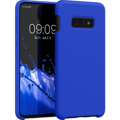Afbeelding van kwmobile telefoonhoesje geschikt voor Samsung Galaxy S10e Hoesje met siliconen coating Smartphone case in Baltisch blauw