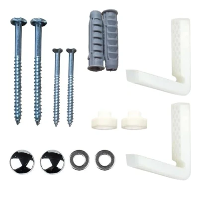 Afbeelding van VeeBath Essentials Hoekige Vloer WC Toilet Pan/Bidet Bevestiging Badkamer Fitting Kit
