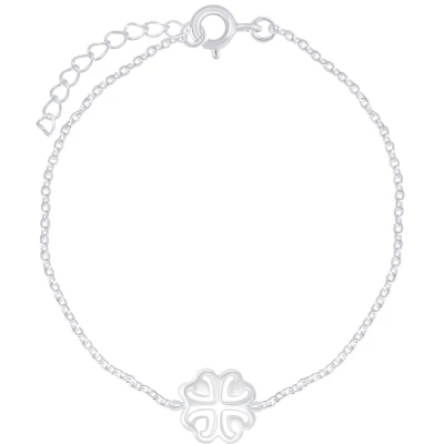Afbeelding van JoyS Zilveren klaver armband 15 cm + 3 extension sterling zilver 925