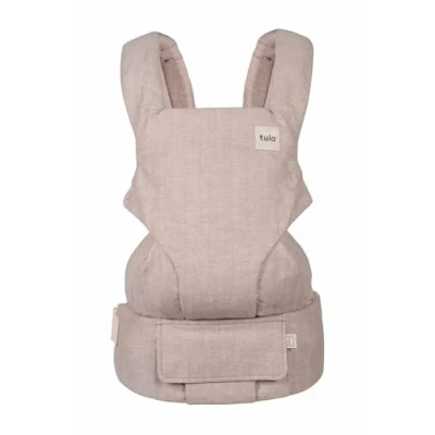 Afbeelding van Tula Linen Explore Draagzak vanaf de geboorte, 3 in 1 naar buiten gerichte draagzak, Ergonomisch, verstelbaar (3,2 20,4 kg), Sand