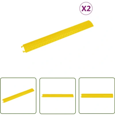 Afbeelding van vidaXL Kabelbeschermers drempel 2 st 98,5 cm geel