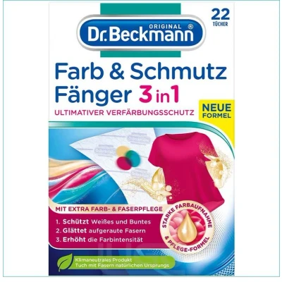Afbeelding van Dr. Beckmann Kleur &amp; Vuilvangers/Verfvangdoeken voor ultieme bescherming tegen verkleuring 22 doeken