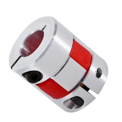 Afbeelding van 12mm x 8mm CNC Flexibele Pruim Koppeling As Stepper Motor Encoder Connector D20 L30 Kaak Klem Aluminium