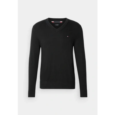 Afbeelding van Tommy Hilfiger PIMA ORG V NECK Trui, Heren, Maat: XS, Black