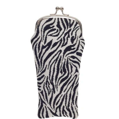 Afbeelding van Brillenhouder Brillenkoker Zebra print Zwart Wit