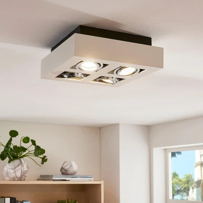 Afbeelding van Arcchio plafondlamp 4 lichts aluminium H: 8.5 cm GU10 wit