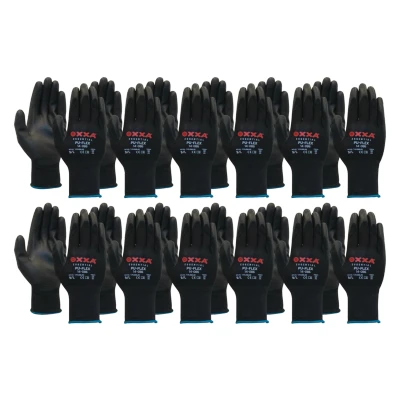 Afbeelding van Oxxa Werkhandschoen Pu Flex 14 086 zwart 11/XXL 12 paar