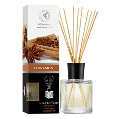 Afbeelding van Geurstokjes kaneel 200ml Intensieve Verse Langdurige en Frisse Geur Aromatherapie Diffuser Luchtverfrisser huisparfum geurolie geurverspreider met 8 bamboestokjes glazen fles charmante accessoires van Aromatika