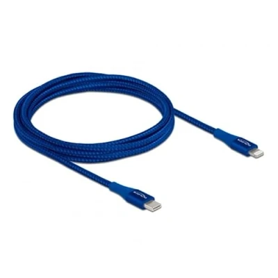 Afbeelding van Delock Data and charging cable USB Type C™ to Lightning™ for iPhone™, iPad™ iPod™ blue 2 m MFi