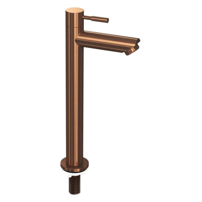 Afbeelding van INK Fonteinkraan 26.9cm koudwater messing Mat rose goud