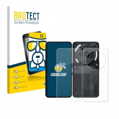 Afbeelding van BROTECT Screenprotector voor Nothing Phone (3a) Pro (Voor+Achter) Folie Beschermfolie Beschermglas transparant