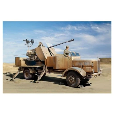 Afbeelding van Trumpeter 09595 Duitse L4500A met 5cm Flak 41 I Schaal 1/35 Montagedoos van kunststof
