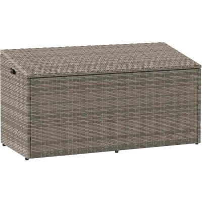 Afbeelding van vidaXL Tuinbox 110x50x58 cm poly rattan grijs