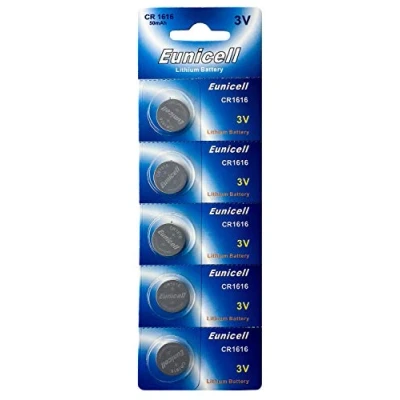 Afbeelding van Eunicell 5 x CR1616 3V lithium knoopcel 50 mAh (1 blisterkaart van batterijen) EINWEG merkproduct