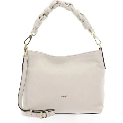 Afbeelding van abro Leren Schoudertas Leather Dalia Hobo Bag Soley Beige Crème