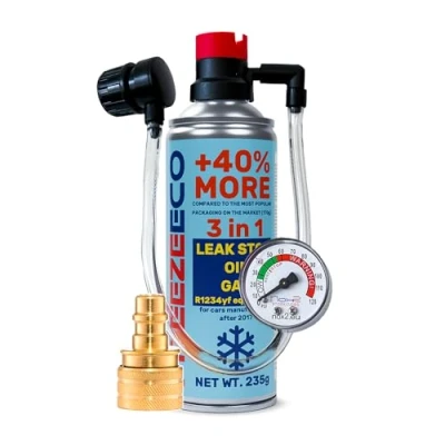 Afbeelding van koelmiddel r1234yf, klimaatgas klimaatdichtmiddel voor auto&#039;s r1234yf 1 bus 3in1 235 g met geïntegreerde drukslang manometer en adapter