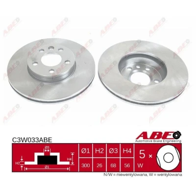 Afbeelding van ABE Remschijven C3W033ABE