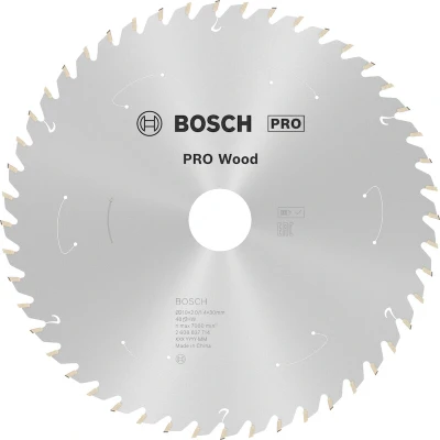 Afbeelding van Bosch Accessories 2608837714 Hardmetaal cirkelzaagblad 210 x 30 mm Aantal tanden: 48 1 stuk(s)