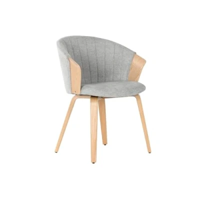 Afbeelding van Keukenstoel Home ESPRIT Grijs Polyester Hout 60 x 57,5 79 cm