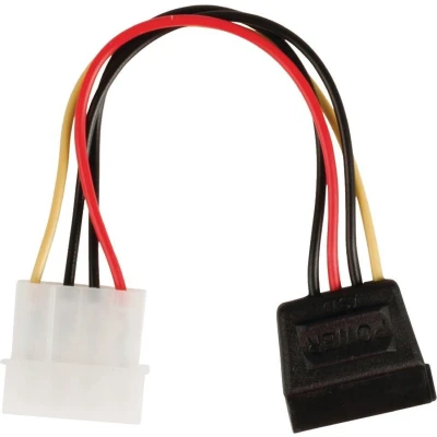 Afbeelding van Valueline Vlcp73500V015 Interne Stroom Adapterkabel Sata 15 Pins Vrouwelijk Molex Mannelijk 0,15 M