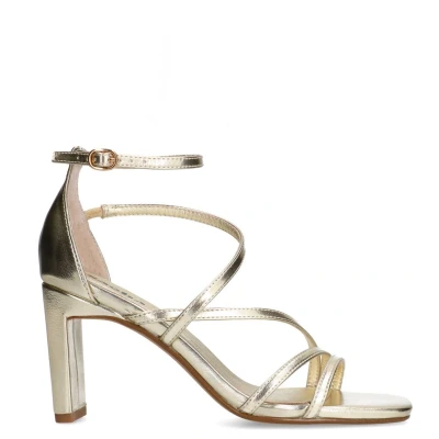 Afbeelding van Sacha Gouden Sandalen Met Hak (Maat 36)