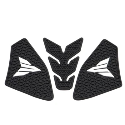 Afbeelding van Motorfiets Tankpad beschermer compatibel met Yamaha MT 09 MT09 2021 2022 2023 Side Brandstoftankpad Tank Pads Protector Stickers Decal Antislip Gas Knie Grip Traction Pad (wit)