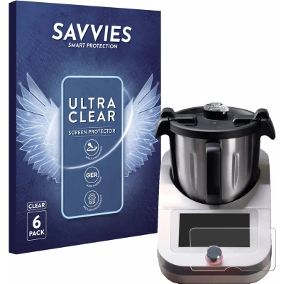 Afbeelding van Savvies Screenprotector voor Ufesa TotalChef RK7 Folie Beschermfolie transparant (6 Stuks)