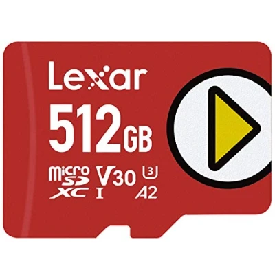 Afbeelding van Lexar PLAY 512GB Micro SD Kaart, microSDXC UHS I Geheugenkaart, Tot 150 MB/s Lezen, Compatibel met Nintendo Switch, Draagbare Gaming apparaten, Smartphone en Tablet (LMSPLAY512G BNNAG)