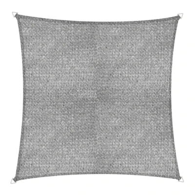 Afbeelding van Windhager luifel ELBA grijs rechthoekig gecoat HDPE weefsel 3,6 x m, 135 g/m² zonwering voor terras, balkon of zwembad incl. bevestigingstouw scheurvast, afwasbaar