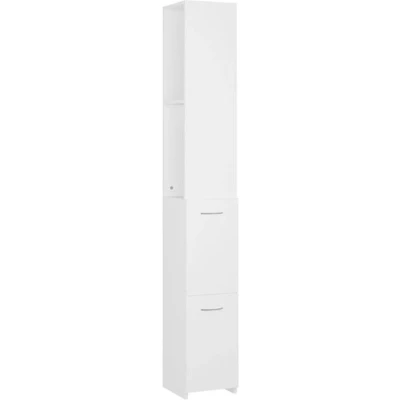 Afbeelding van vidaXL Badkamerkast 25x26,5x170 cm bewerkt hout wit