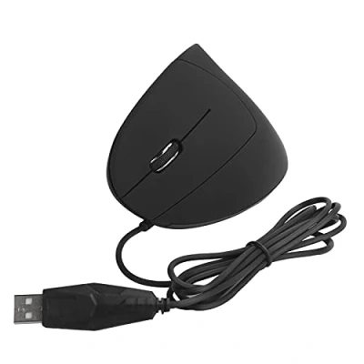 Afbeelding van USB Linkshandige Verticale Bedrade Muis, 800/1200/1600 3 DPI niveaus Optische Gamingmuis, Gaming Ergonomisch Ontwerp Computermuis(Zwart)