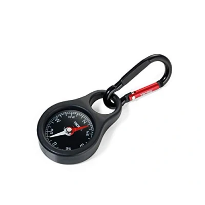 Afbeelding van Troika WEGWIJZER NG COS10/BK sleutelhanger met kompas navigeren, coördineren, hemelrichting karabijnhaken PVC/acryl/ABS/aluminium origineel, Gelb Schwarz, 10 cm,