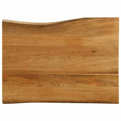 Afbeelding van Tafelblad met natuurlijke rand 80x60x2,5 cm massief mangohout