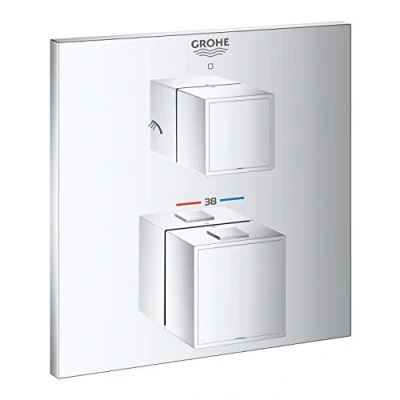 Afbeelding van Grohe Cube therm.opb.dl met omstel hoofd /handdouche chroom
