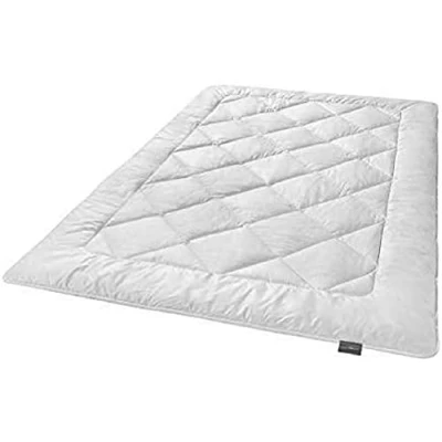 Afbeelding van Traumnacht Kameelhaardeken, van 100% kameelhaar, warme winterdeken, 155 x 220 cm, wit, Öko Tex gecertificeerd, geproduceerd volgens Duitse kwaliteitsstandaard