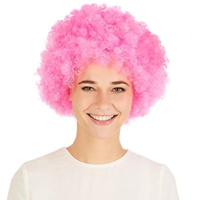 Afbeelding van dressforfun pruik clown Afro pink verkleedkleding kostuum halloween verkleden feestkleding carnavalskleding carnaval feestkledij partykleding 300717