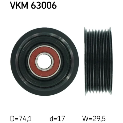 Afbeelding van Skf Geleiderol (poly) V riem VKM 63006