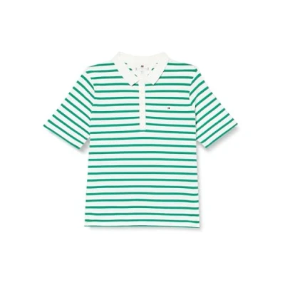 Afbeelding van Tommy Hilfiger Curve 1985 Poloshirt, Dames, Maat: 48, Breton ecru/olympic green