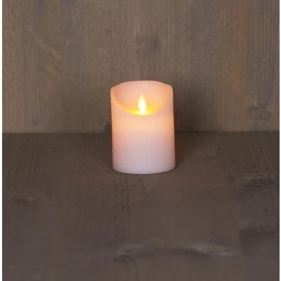 Afbeelding van Batterijverlichting kaars wax rustiek met bewegende vlam 10 cm Anna&#039;s Collection