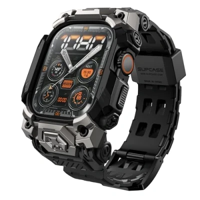 Afbeelding van SUPCASE voor Apple Watch Ultra 2/1 49mm Band met Case 2024/2023/2022 (Unicorn Beetle Ore) [Anti kras] [Militaire Bescherming] Robuuste Sport Heren Bumper Verstelbare Band, Zwart