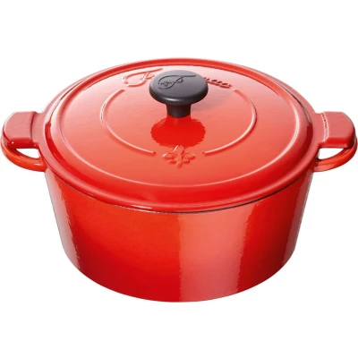 Afbeelding van Braadpan Fontignac Mains Libres Rond Rood 26 cm