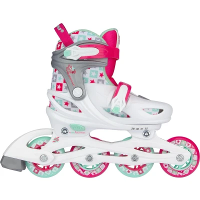 Afbeelding van Nijdam inlineskates SK8 Star meisjes wit/roze maat 25 28