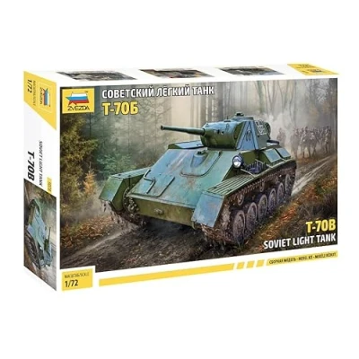 Afbeelding van 1:72 Zvezda 5078 Soviet Lichte Tank T 70 Plastic Modelbouwpakket