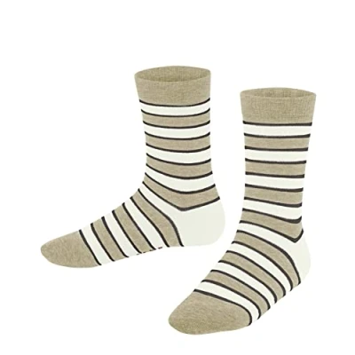 Afbeelding van FALKE Uniseks kind Sokken Simple Stripes K SO Katoen Gedessineerd 1 Paar, Beige (Sand Melange 4650) nieuw milieuvriendelijk, 23 26