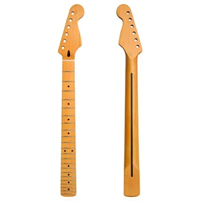 Afbeelding van Merkts Gitaarhals, Elektrische Gitaar Hals Vervanging 22 Frets Esdoorn Toets Hout DIY Gitaar, Handvat ST Terug Centerline, Accessoire