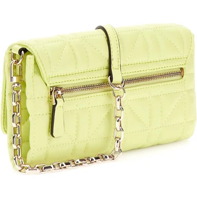 Afbeelding van Guess Assia Crossbody FLAP Organizer Schoudertas, Dames, Maat: One Size, Chartreuse