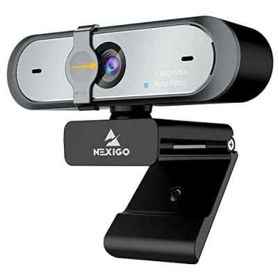 Afbeelding van NexiGo N660P AutoFocus webcam 60 fps voor pc, 1080P met twee microfoons en privacyafdekking, USB OBS PC computercamera, lichtcorrectie
