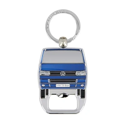 Afbeelding van BRISA VW Collection Volkswagen Bulli bus sleutelhanger met flesopener in zichtverpakking, blauw, Eén maat, T5